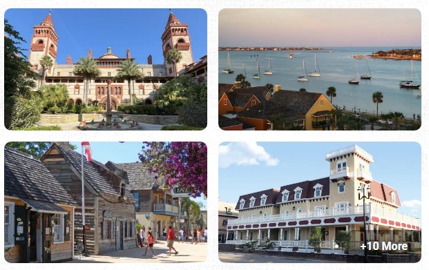 St. Augustine Historic District homes and bayfront streets